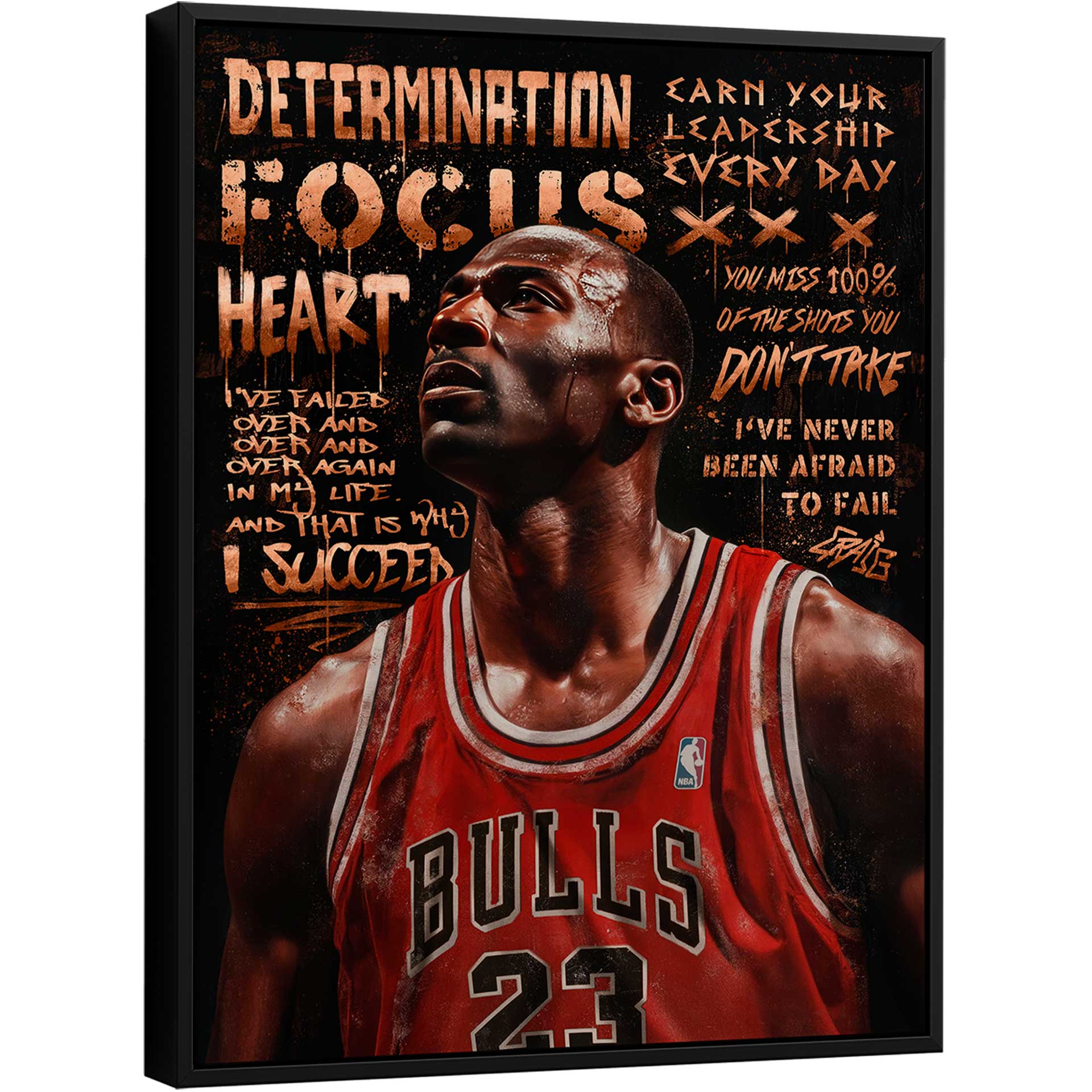 Quadro Michael Jordan Grafite CRAIG