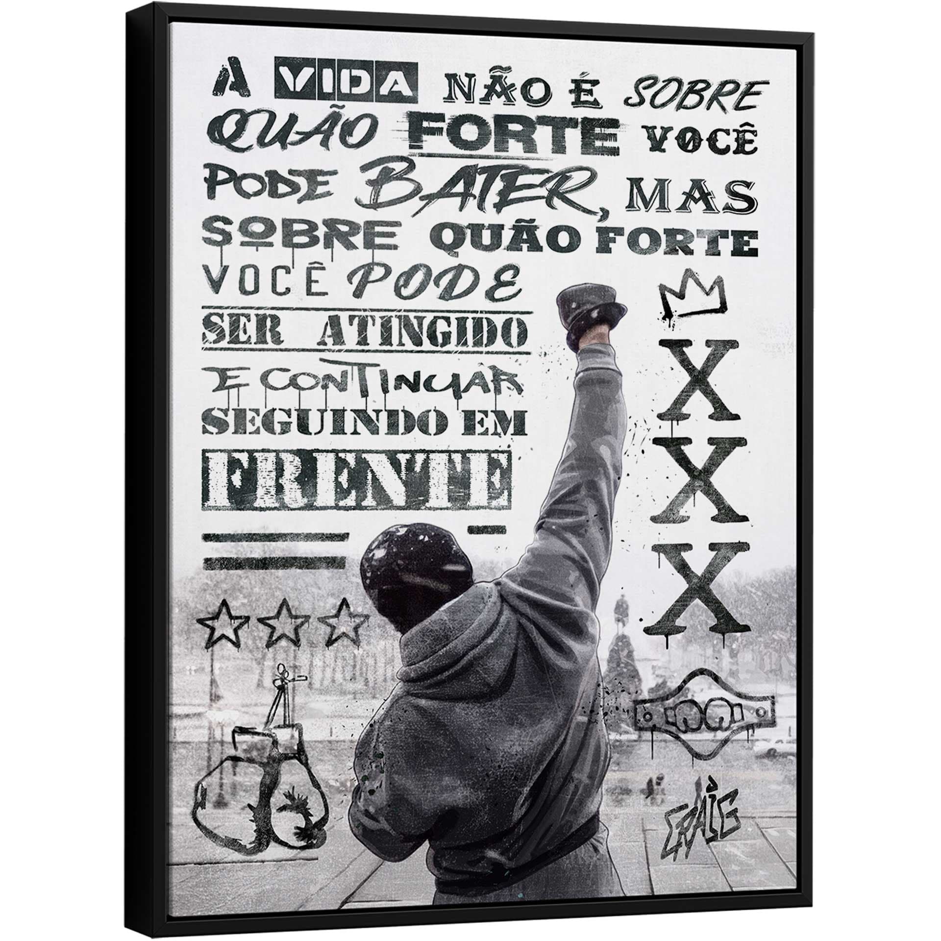 Quadro Rocky Balboa Grafite CRAIG